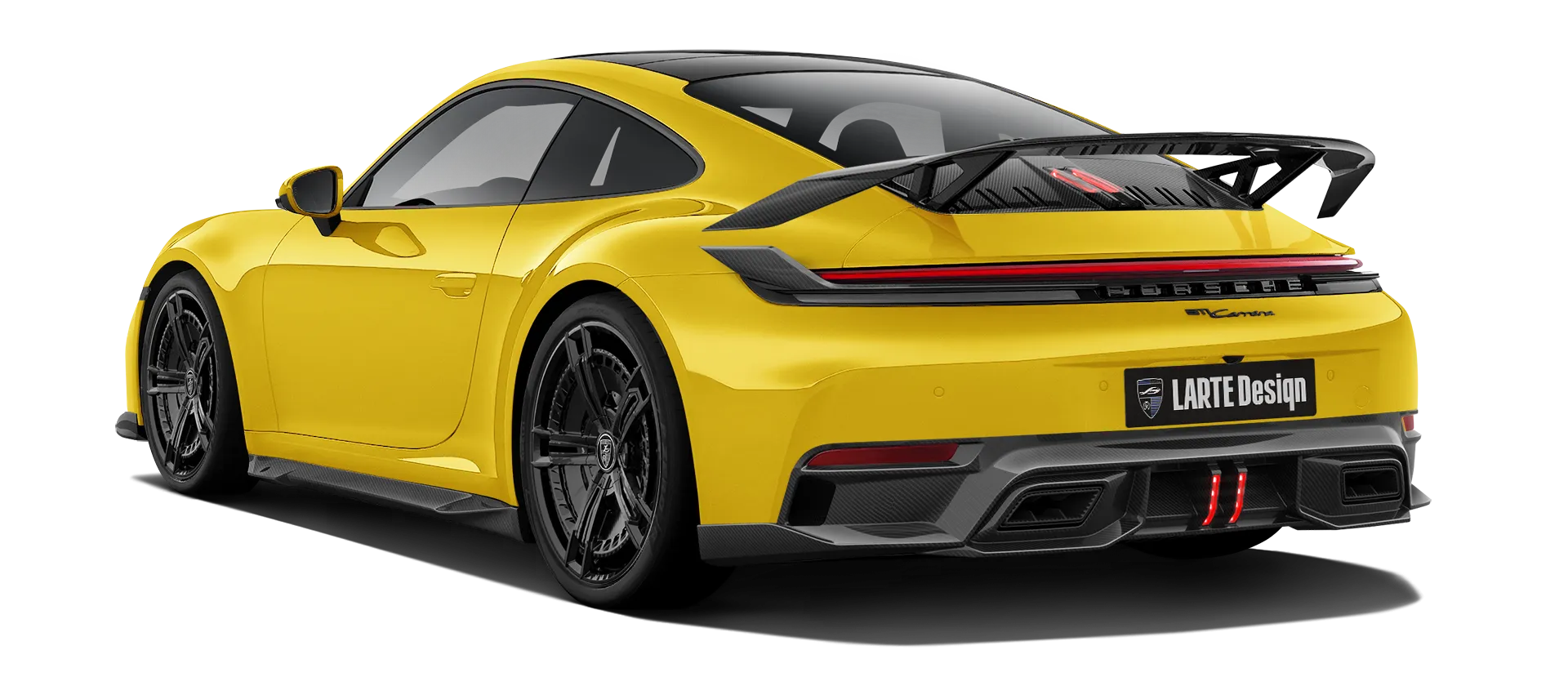 Porsche 911 Carrera 992.2 Facelift в цвете Cartagena Yellow с карбоновым тюнингом