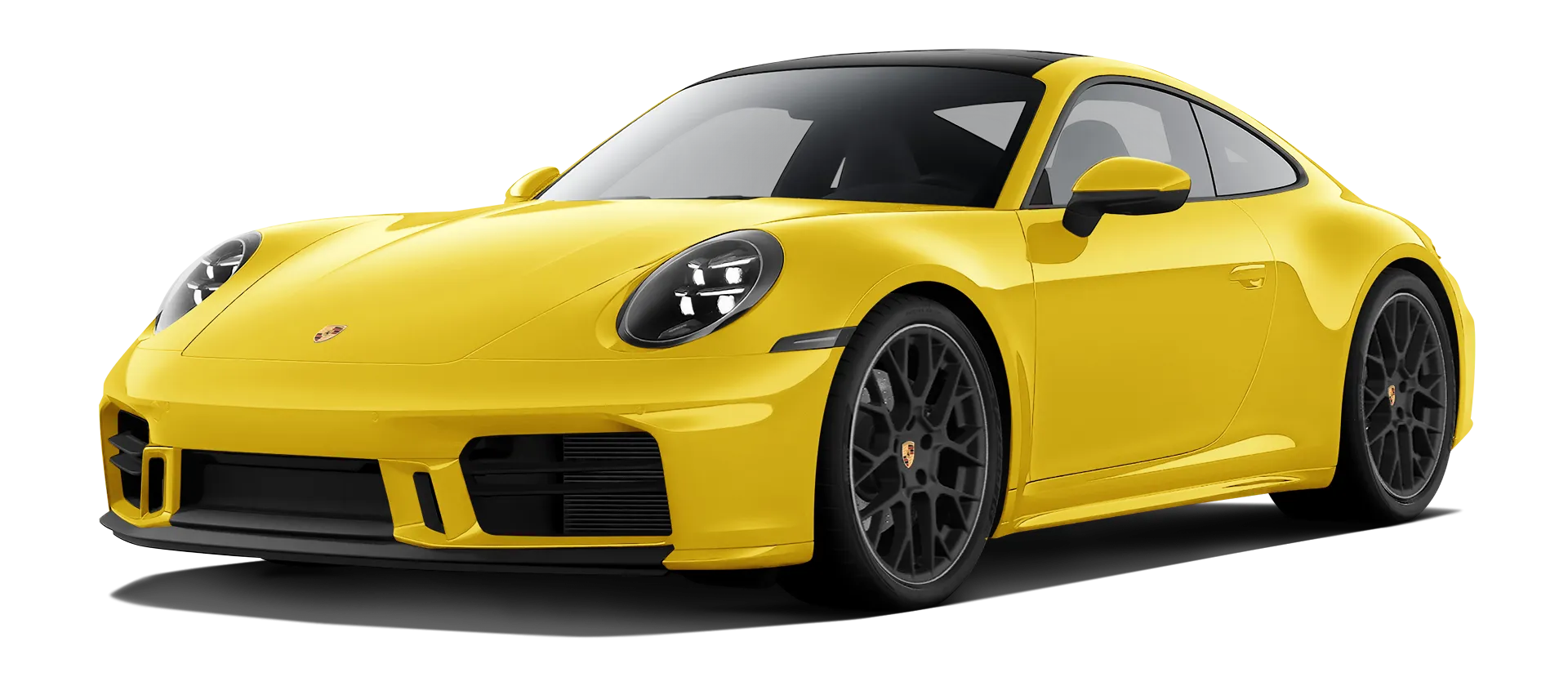 Porsche 911 Carrera 992.2 Facelift в стоке, цвет Cartagena Yellow