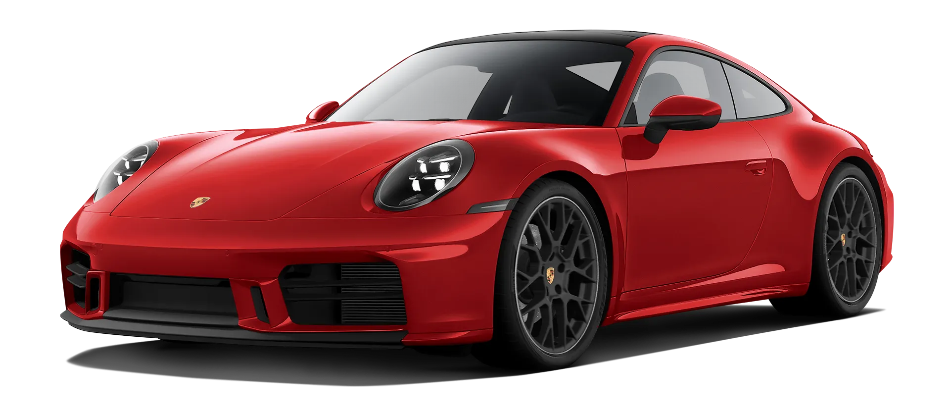 Porsche 911 Carrera 992.2 Facelift в стоке, цвет Guards Red