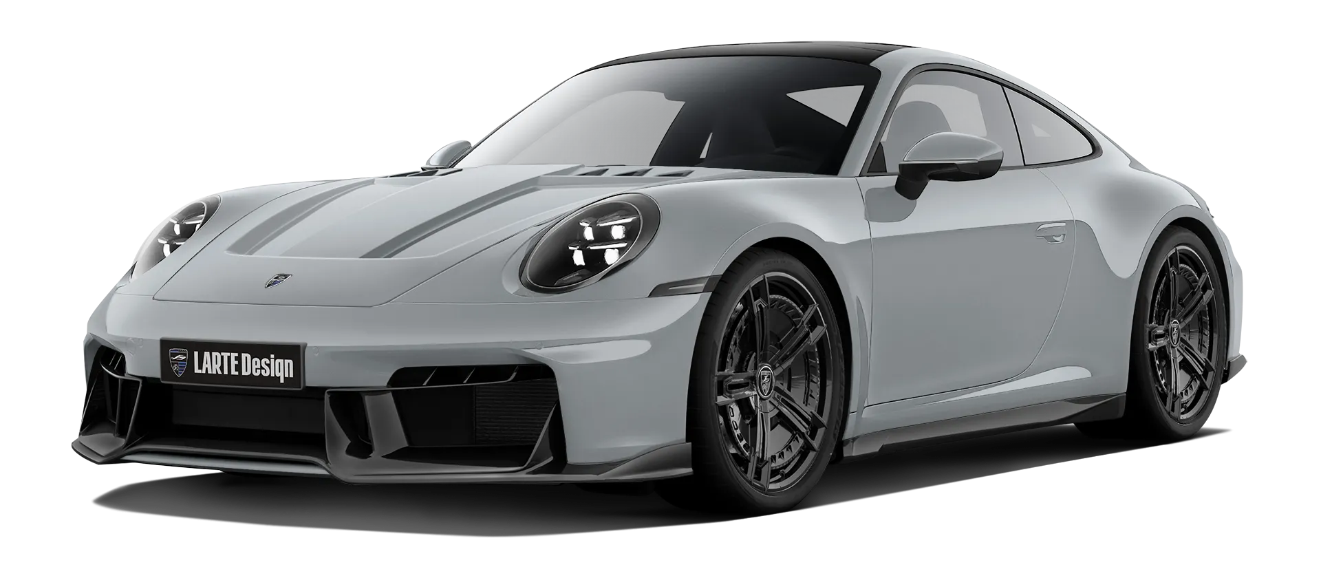 Porsche 911 Carrera 992.2 Facelift в цвете Ice Grey с кастомным обвесом