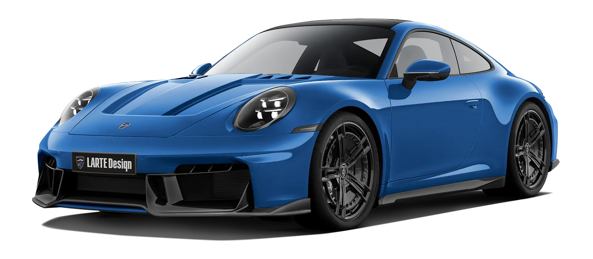 Porsche 911 Carrera 992.2 Facelift в цвете Lugano Blue с кастомным обвесом