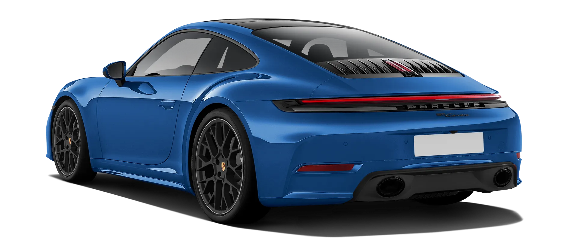 Porsche 911 Carrera 992.2 Facelift стоковый, цвет Lugano Blue