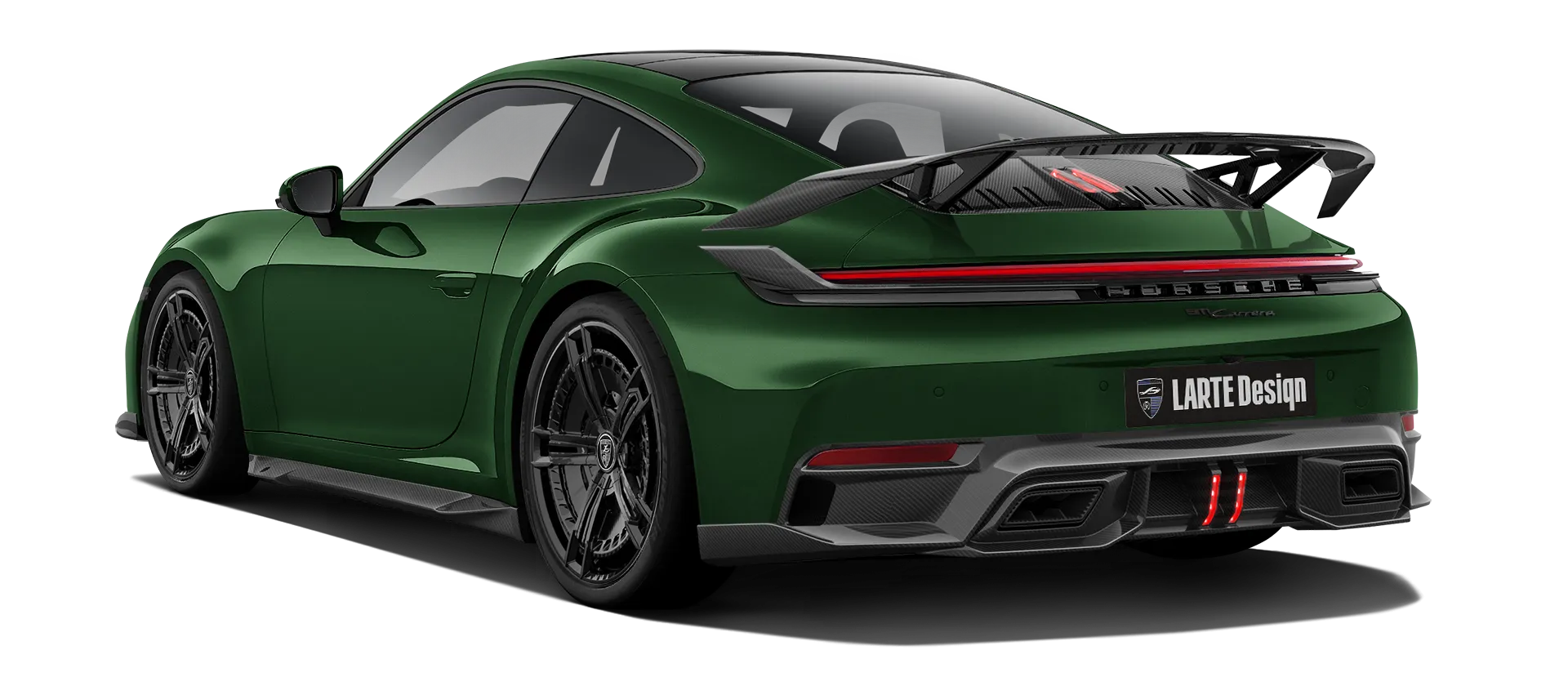 Porsche 911 Carrera 992.2 Facelift в цвете Oak Green с карбоновым тюнингом