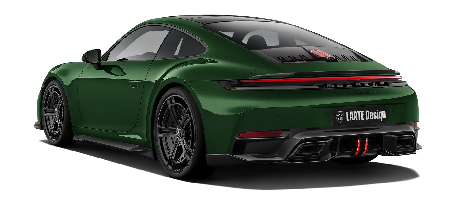 Porsche 911 Carrera 992.2 Facelift в цвете Oak Green с кастомным тюнингом
