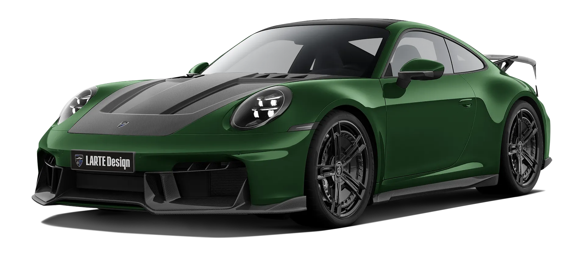 Porsche 911 Carrera 992.2 Facelift в цвете Oak Green с карбоновым обвесом