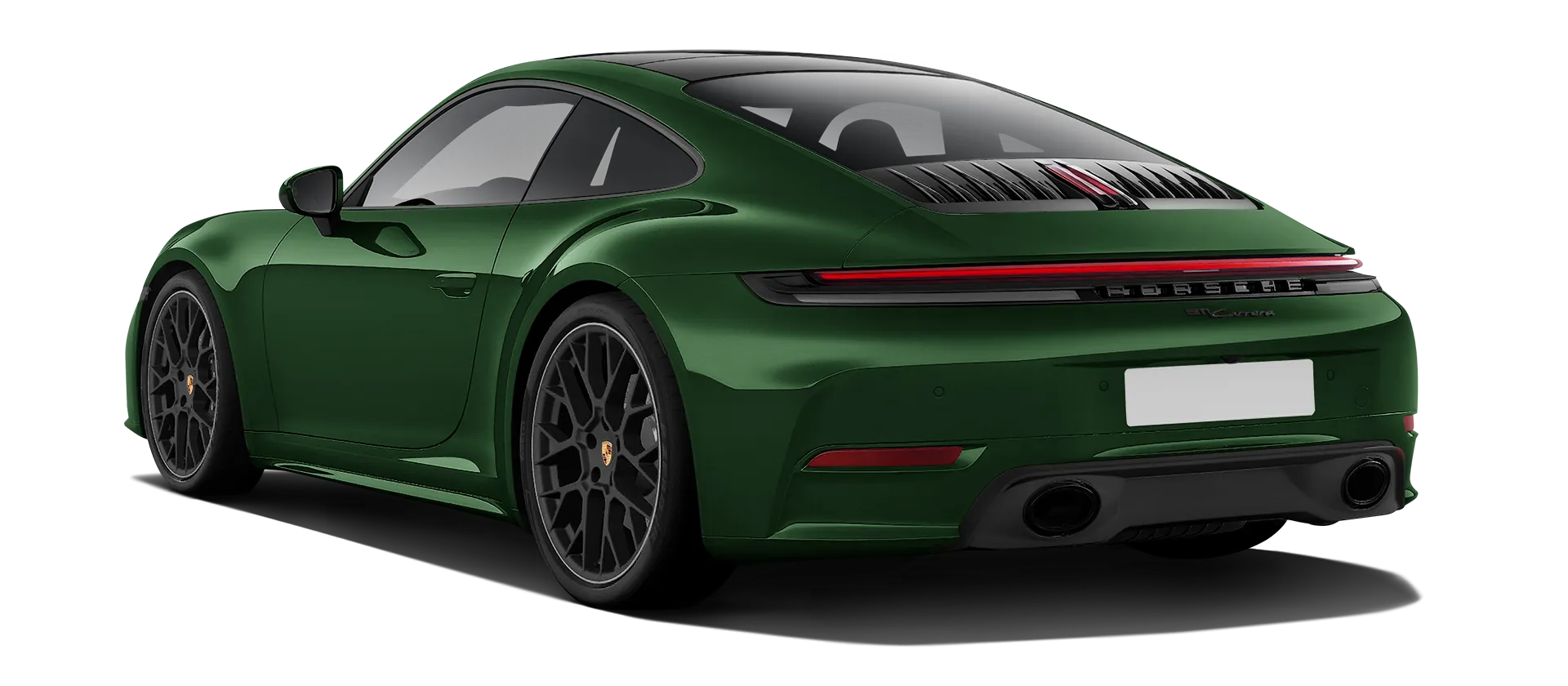 Porsche 911 Carrera 992.2 Facelift стоковый, цвет Oak Green