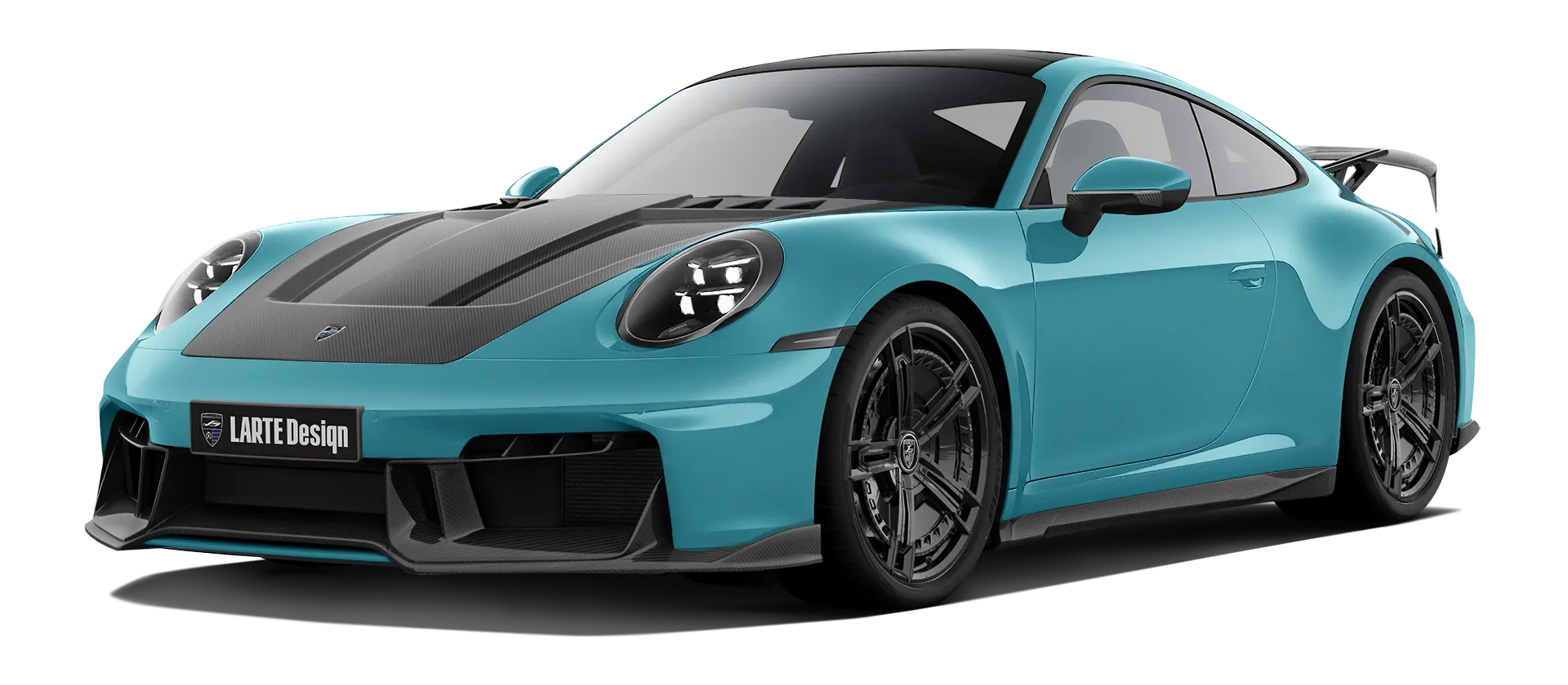 Porsche 911 Carrera 992.2 Facelift в цвете Olimp Blue с карбоновым обвесом