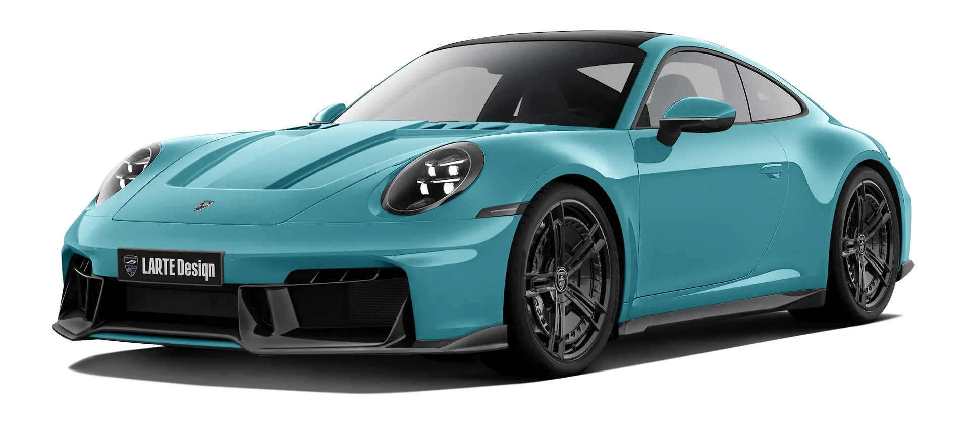 Porsche 911 Carrera 992.2 Facelift в цвете Olimp Blue с кастомным обвесом