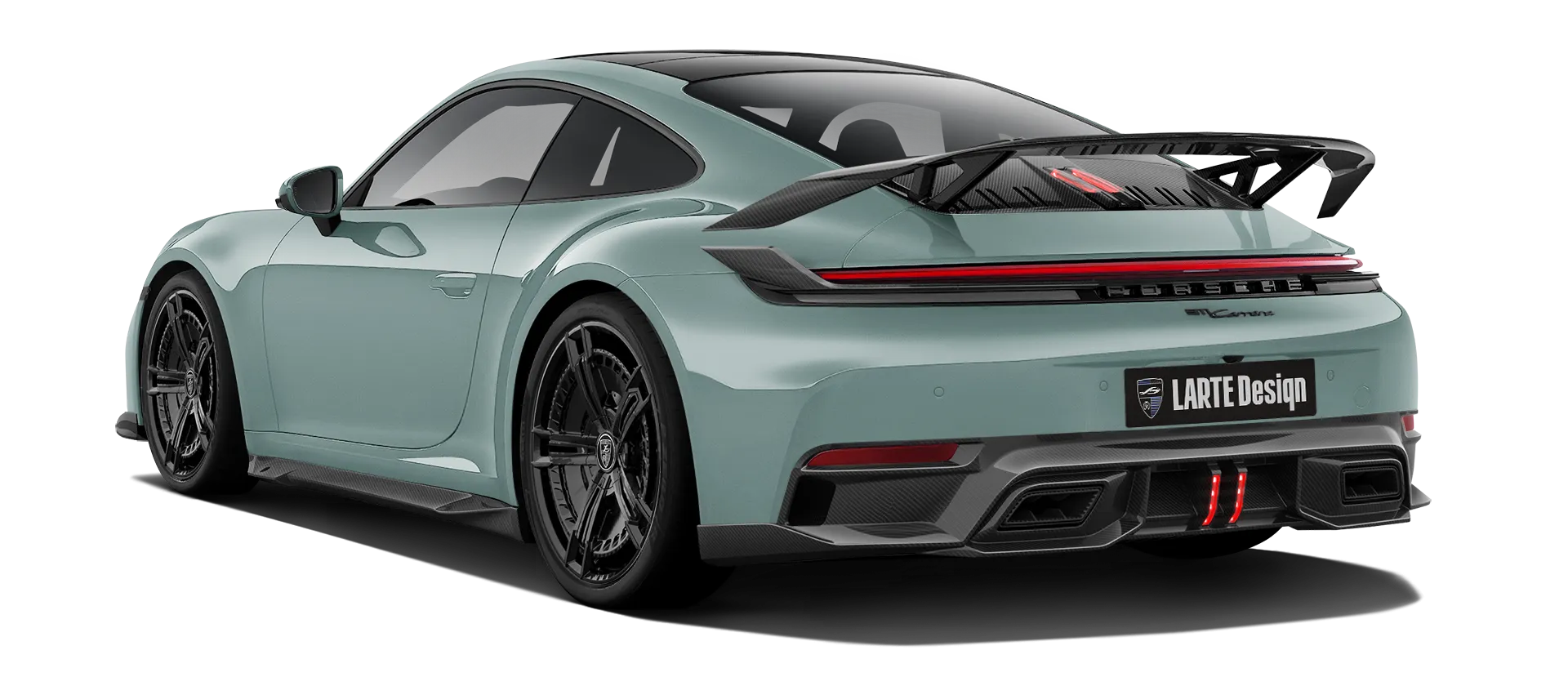 Porsche 911 Carrera 992.2 Facelift в цвете Shade Green с карбоновым тюнингом