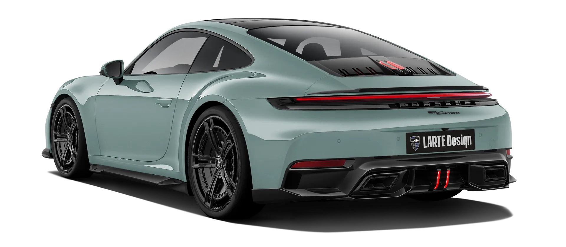 Porsche 911 Carrera 992.2 Facelift в цвете Shade Green с кастомным тюнингом