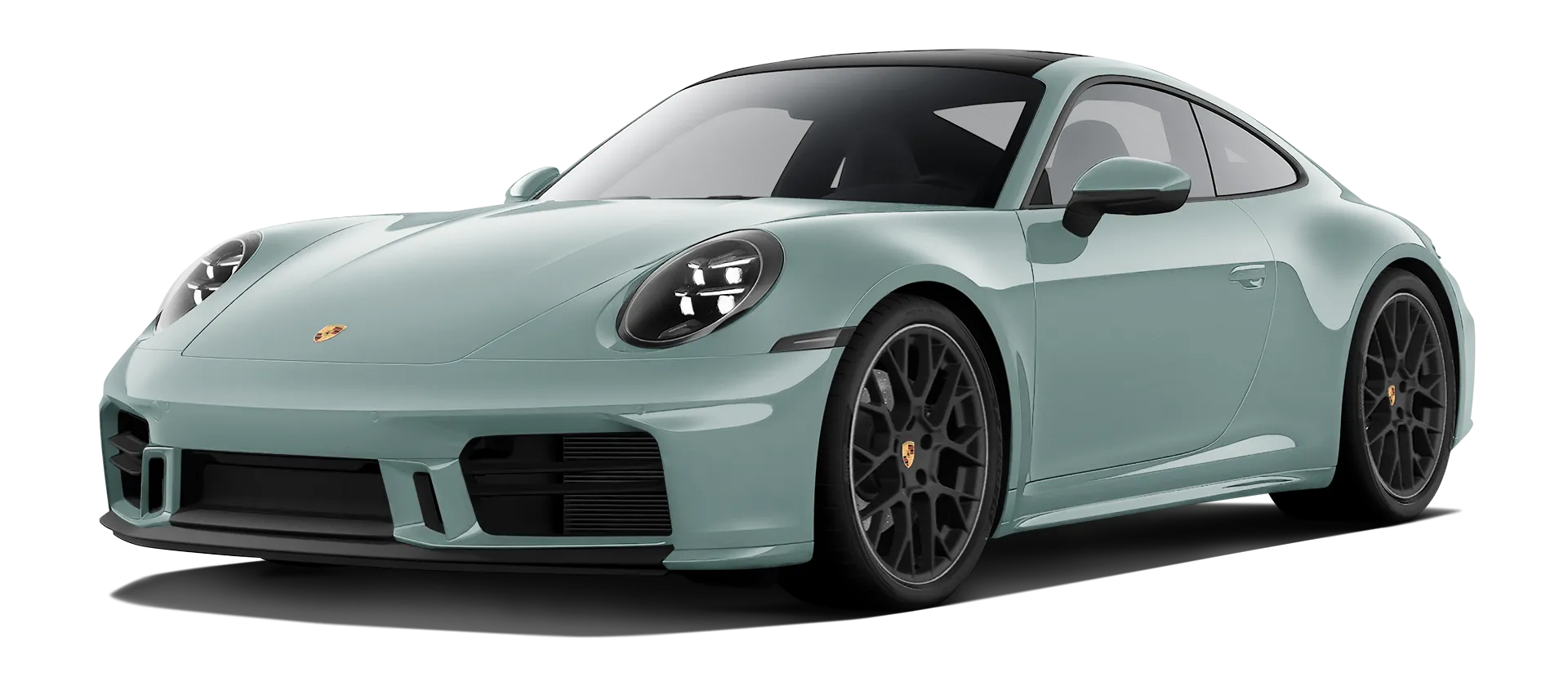 Porsche 911 Carrera 992.2 Facelift в стоке, цвет Shade Green