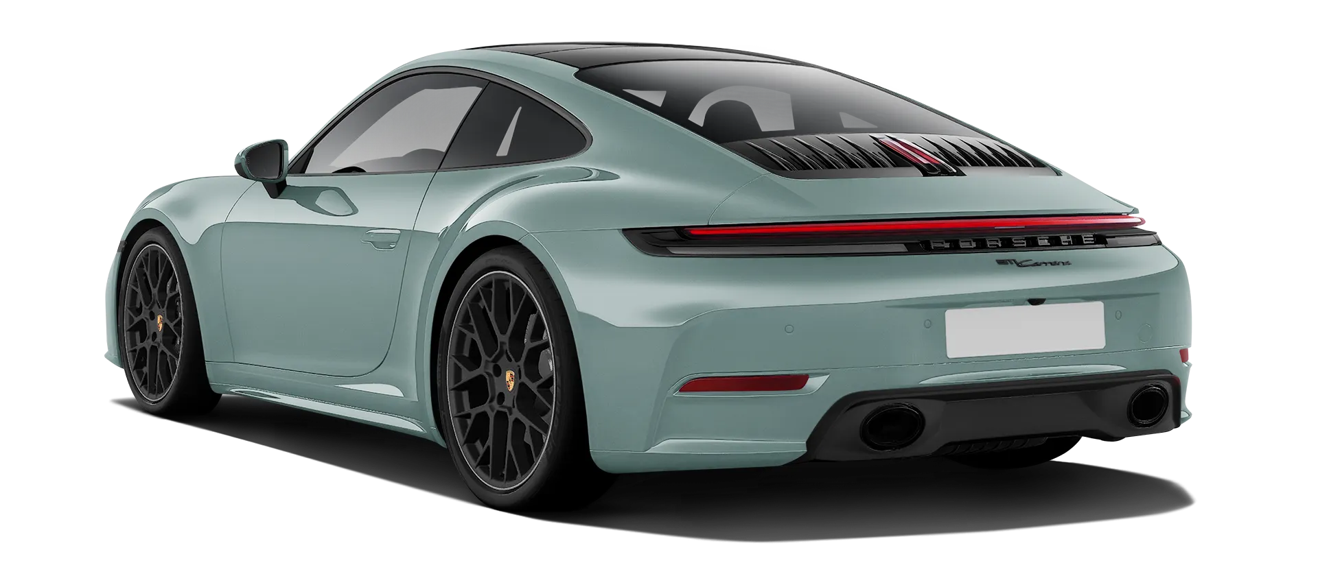 Porsche 911 Carrera 992.2 Facelift стоковый, цвет Shade Green