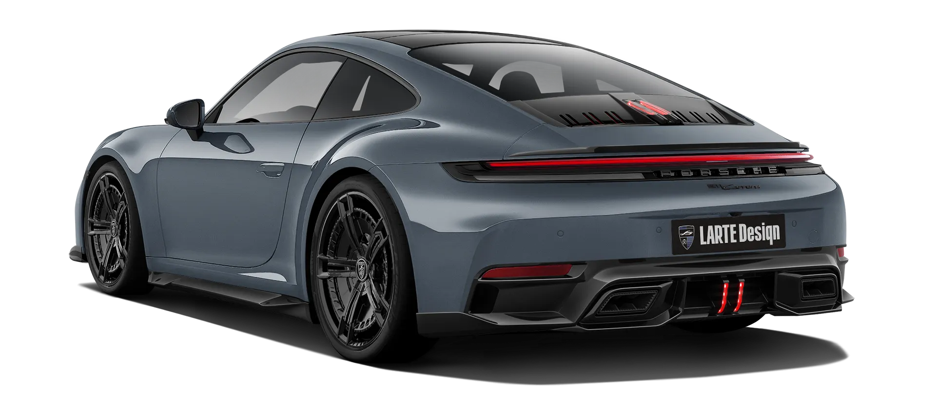 Porsche 911 Carrera 992.2 Facelift в цвете Vanadium Grey с кастомным тюнингом