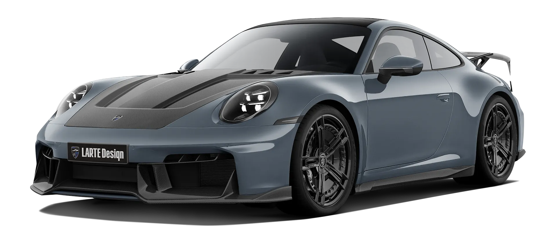 Porsche 911 Carrera 992.2 Facelift в цвете Vanadium Grey с карбоновым обвесом