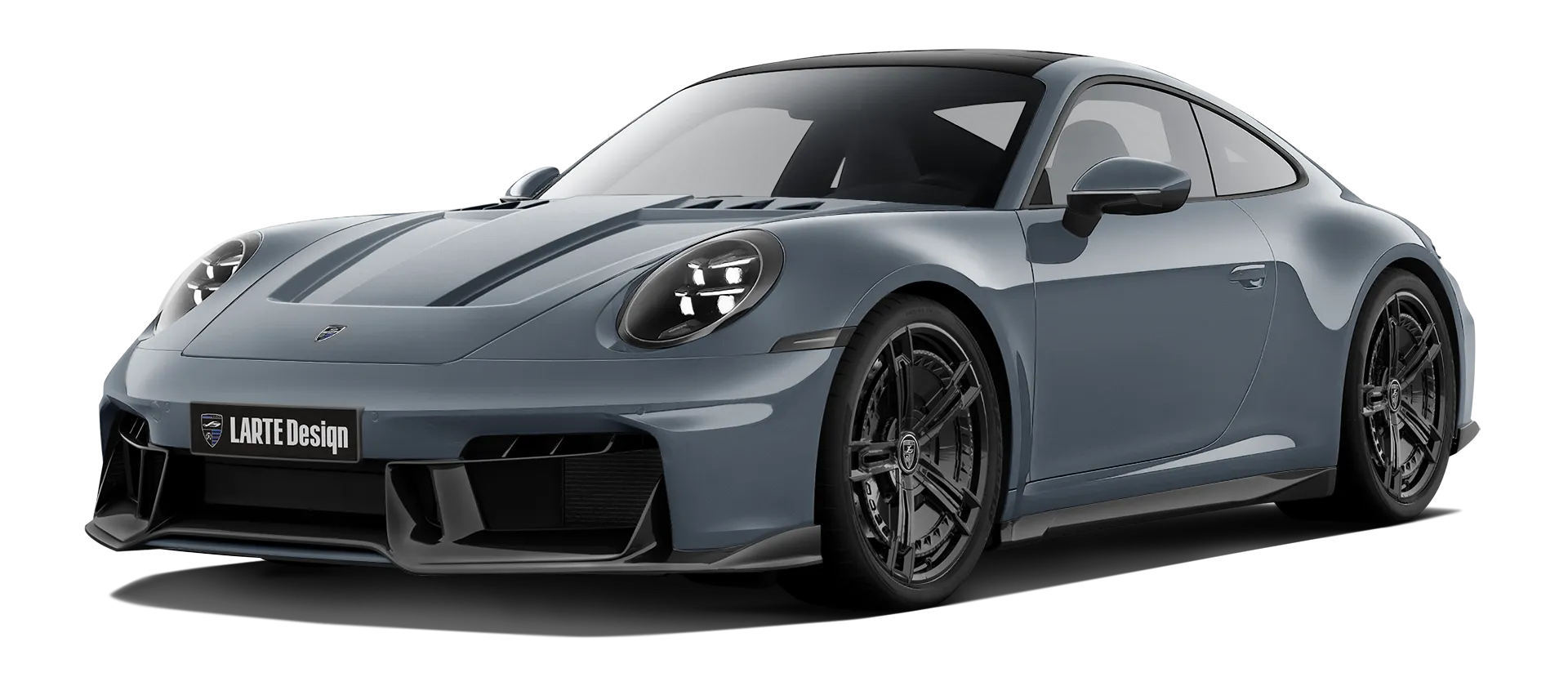 Porsche 911 Carrera 992.2 Facelift в цвете Vanadium Grey с карбоновым обвесом