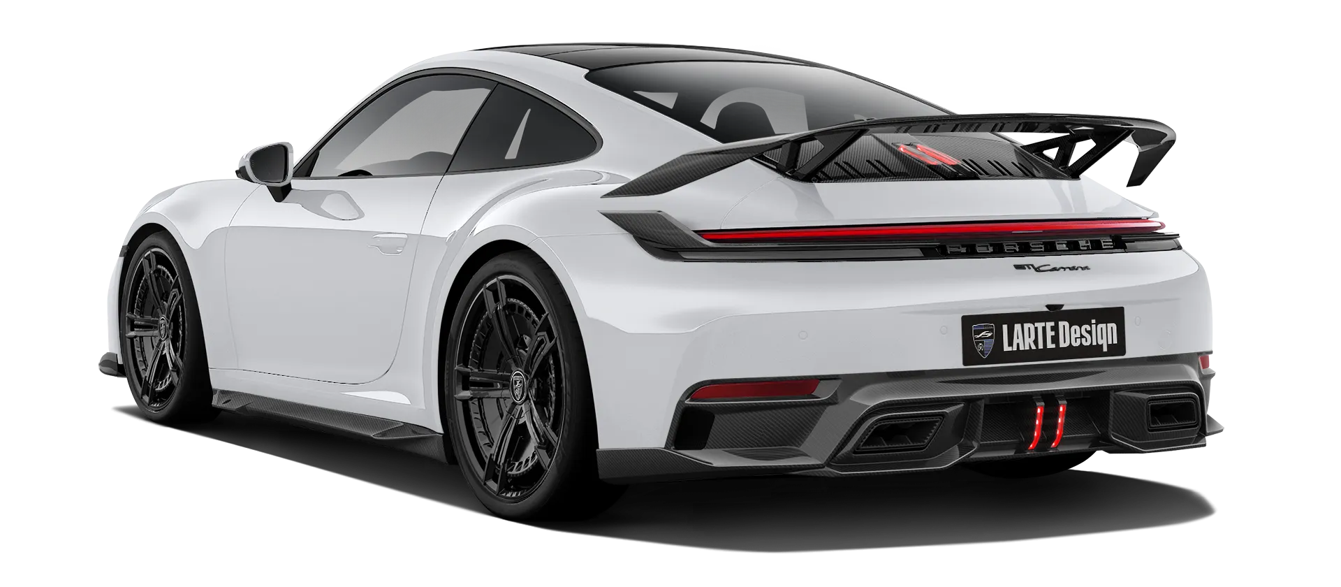 Porsche 911 Carrera 992.2 Facelift в цвете White с карбоновым тюнингом