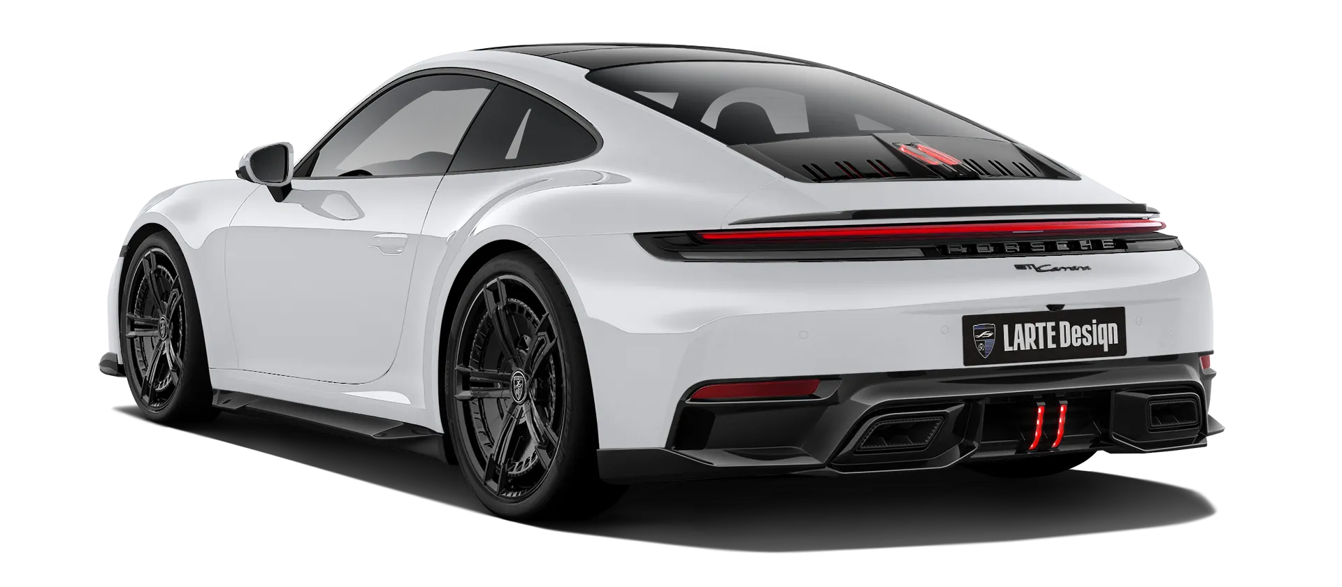 Porsche 911 Carrera 992.2 Facelift в цвете White с кастомным тюнингом