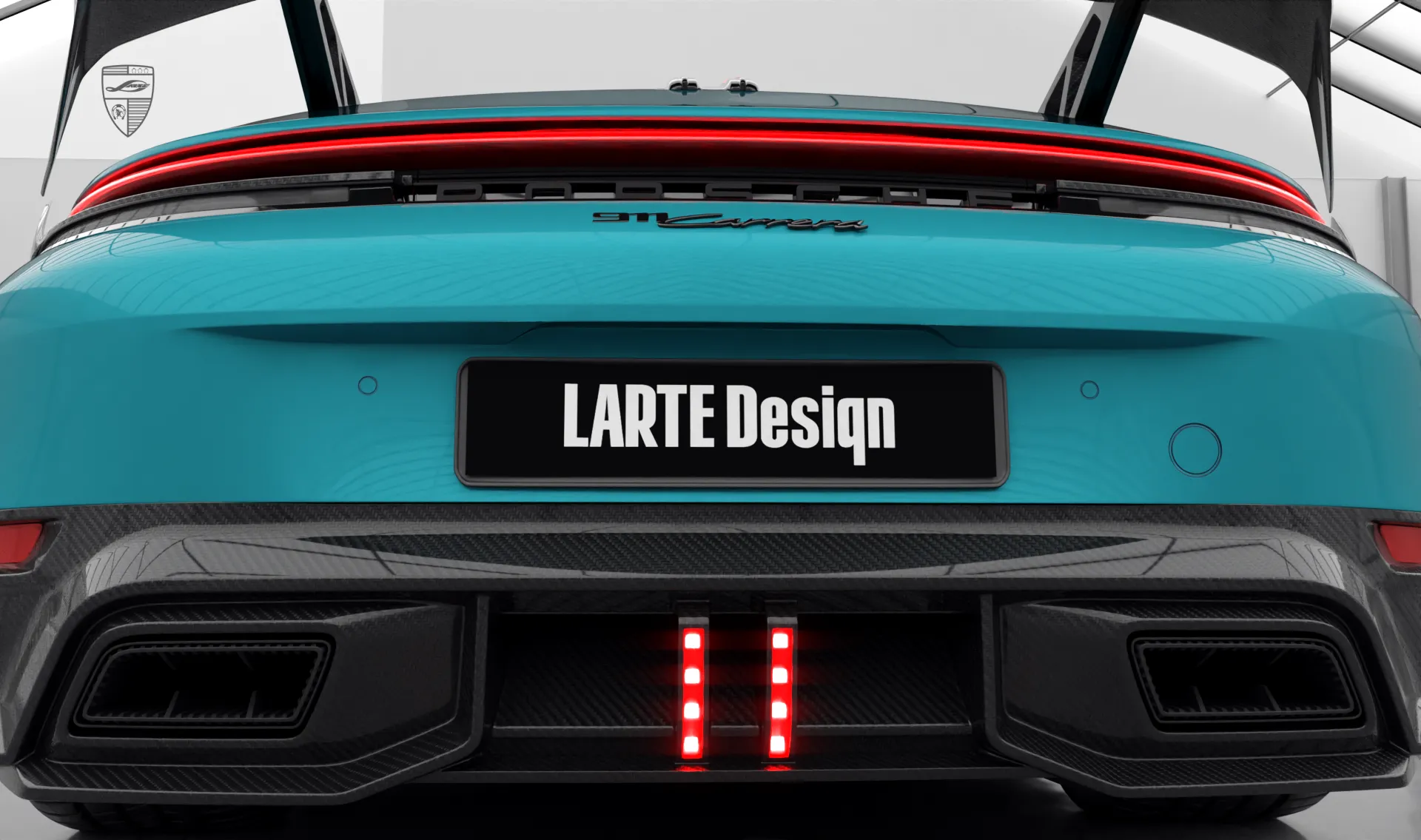 Насадки на выхлоп в обвесе для Porsche 911 Carrera 992.2 Facelift Насадки на выхлоп в обвесе для Porsche 911 Carrera 992.2 Facelift от LARTE Design
