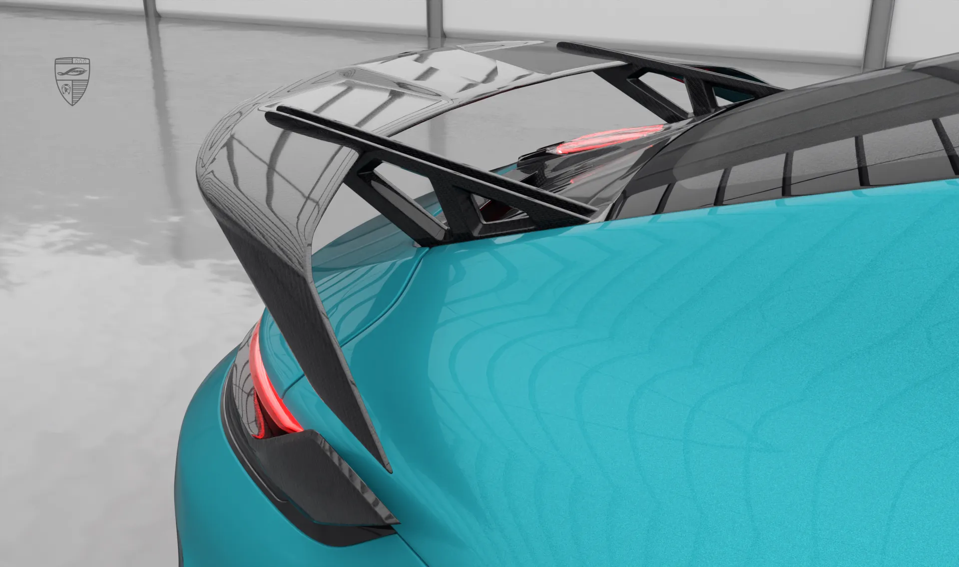 Заднее антиклыло в карбоне в обвесе для Porsche 911 Carrera 992.2 Facelift Заднее антиклыло в карбоне в обвесе для Porsche 911 Carrera 992.2 Facelift от LARTE Design