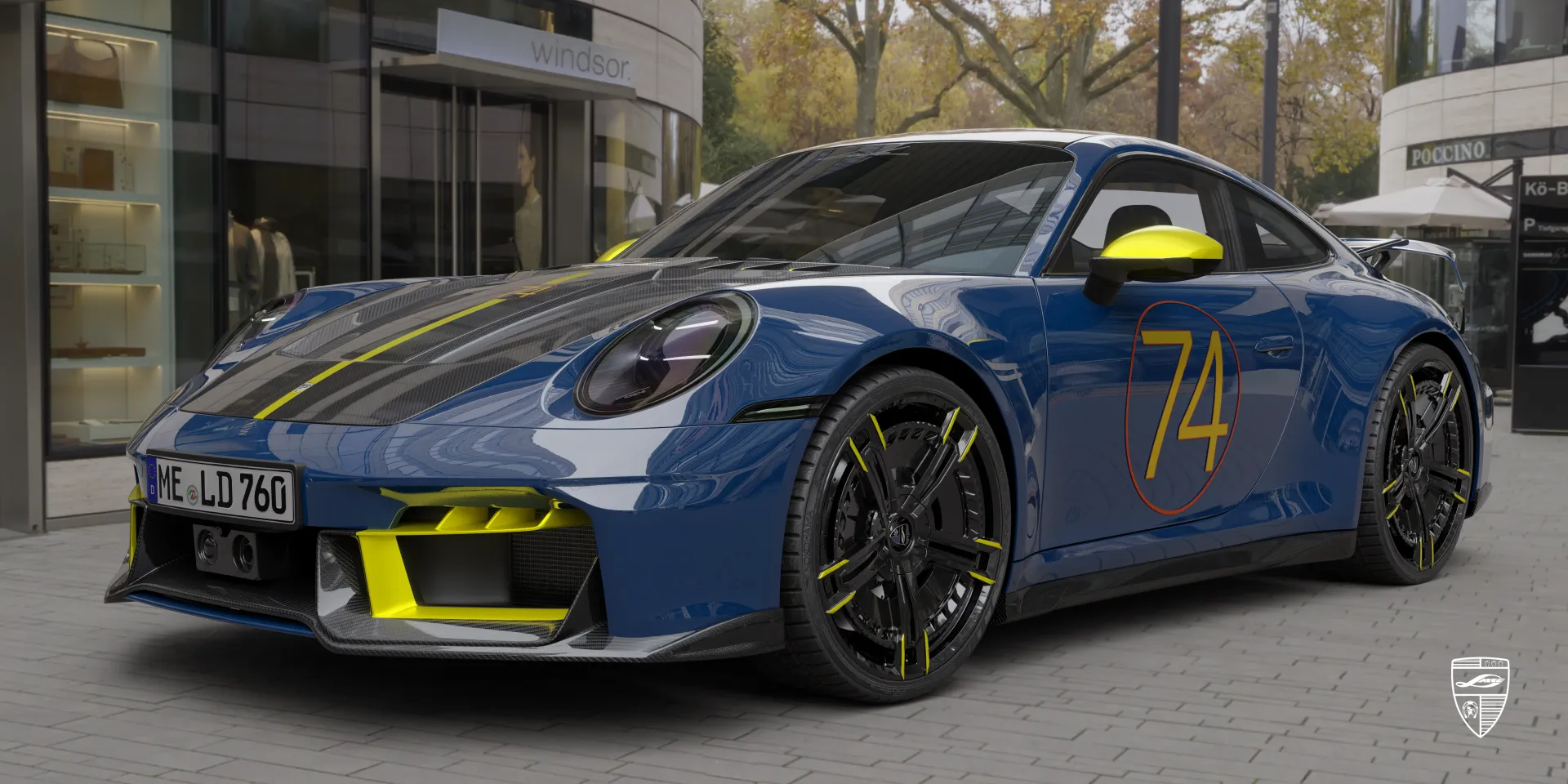 Holbert Porsche 911 Carrera 992 — фейслифт с карбоновым сплиттером и капотом