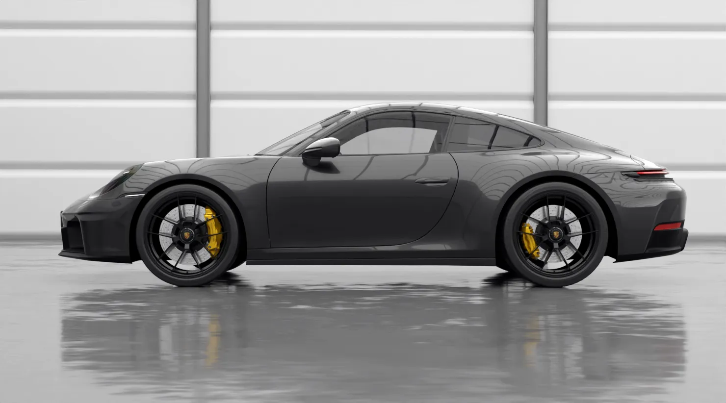 Боковой профиль Porsche 911 Carrera 992.2 Facelift с кастомным обвесом