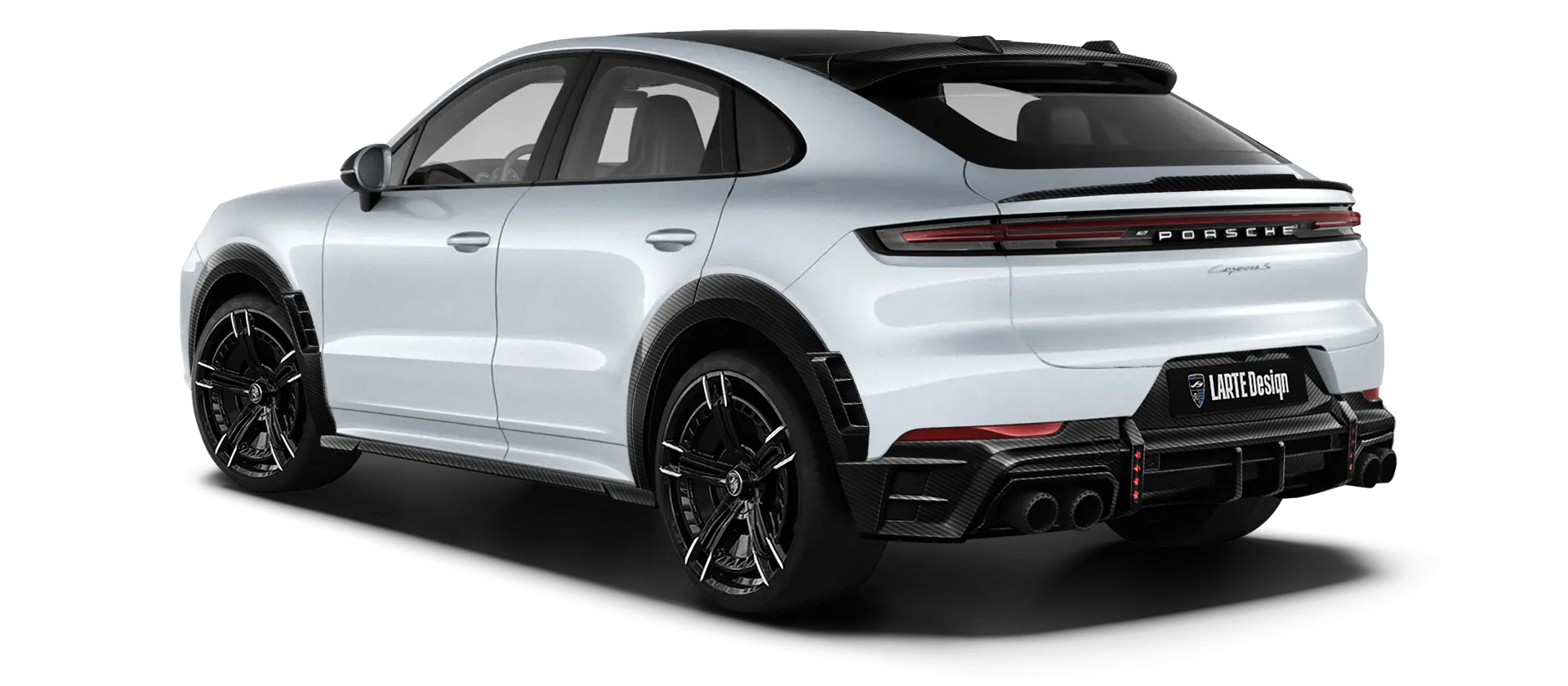 PORSCHE CAYENNE S COUPE 2024 - 2026 в цвете Carrara White с карбоновым тюнингом