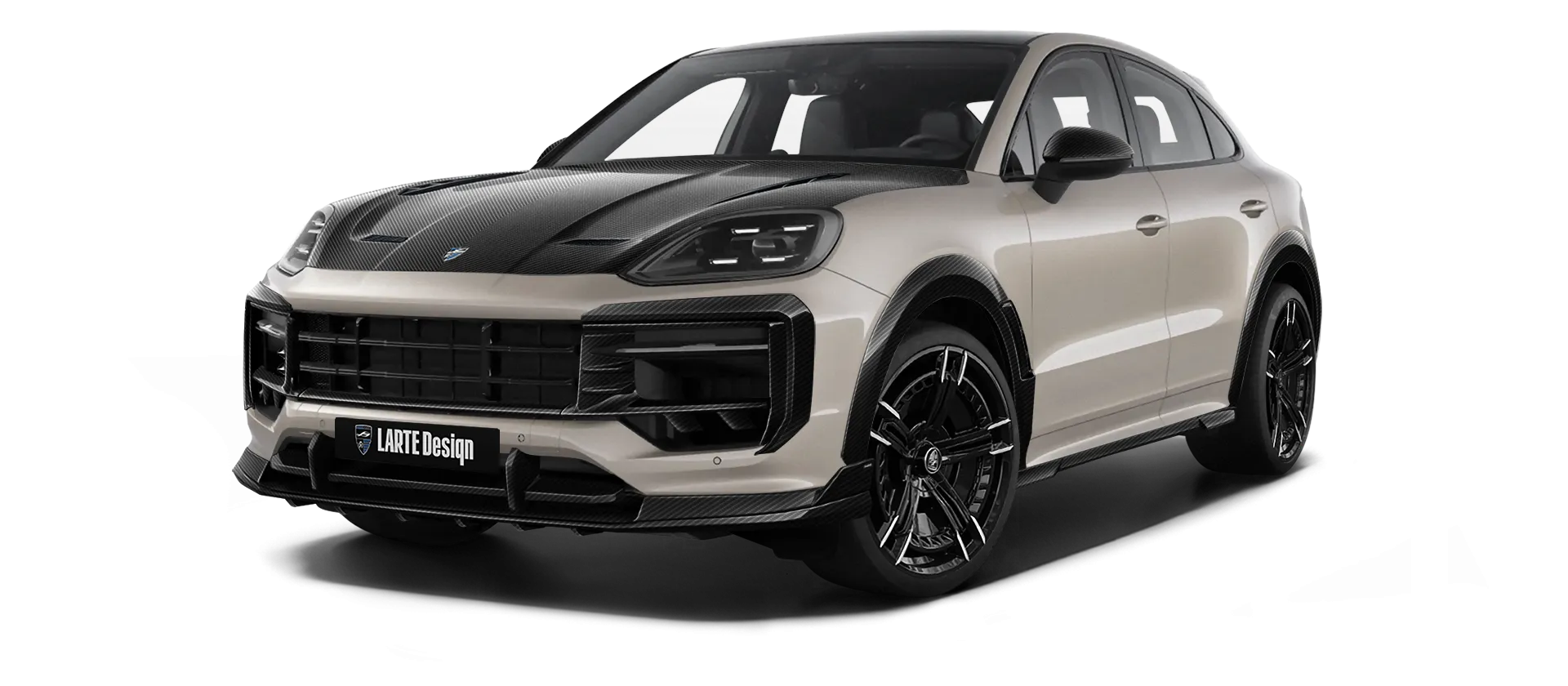 PORSCHE CAYENNE S COUPE 2024 - 2026 в цвете Cashmere Beige с карбоновым обвесом
