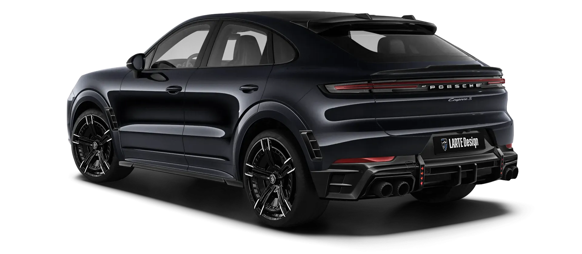 PORSCHE CAYENNE S COUPE 2024 - 2026 в цвете Chromite Black с кастомным тюнингом