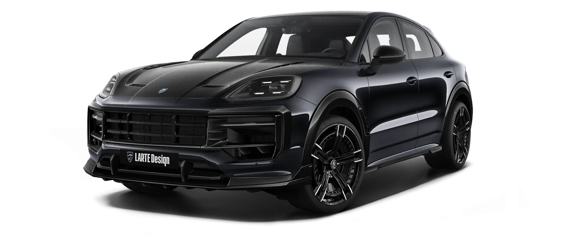 PORSCHE CAYENNE S COUPE 2024 - 2026 в цвете Chromite Black с карбоновым обвесом