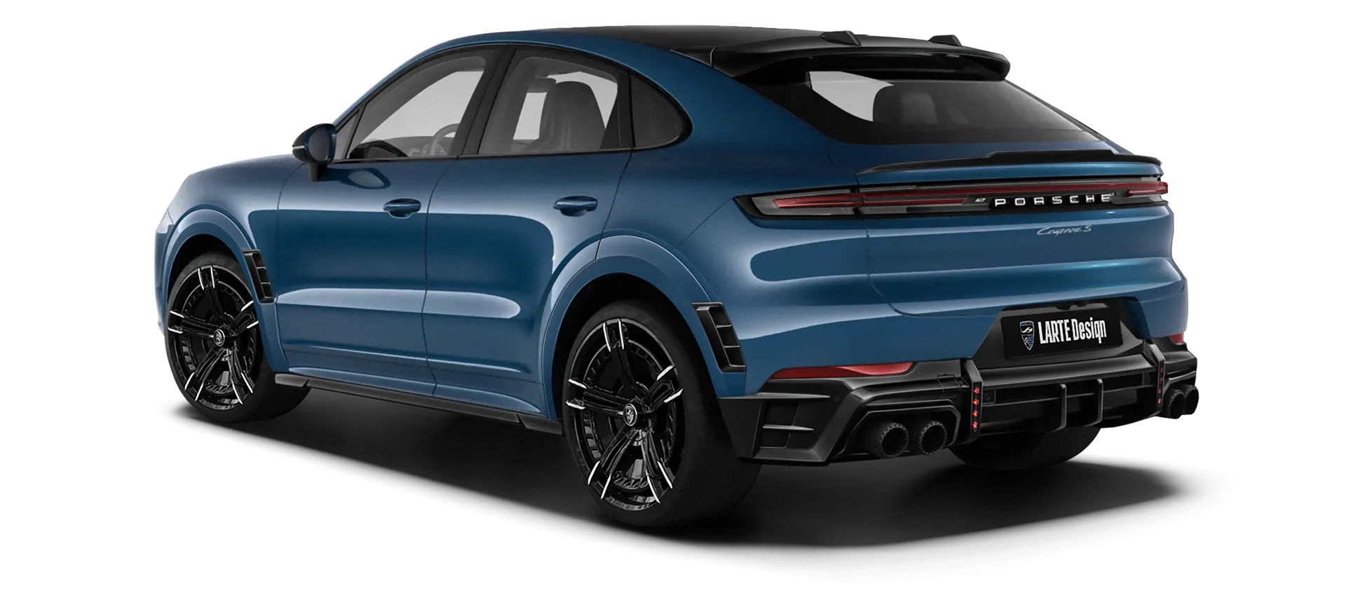 PORSCHE CAYENNE S COUPE 2024 - 2026 в цвете Mantego Blue с кастомным тюнингом