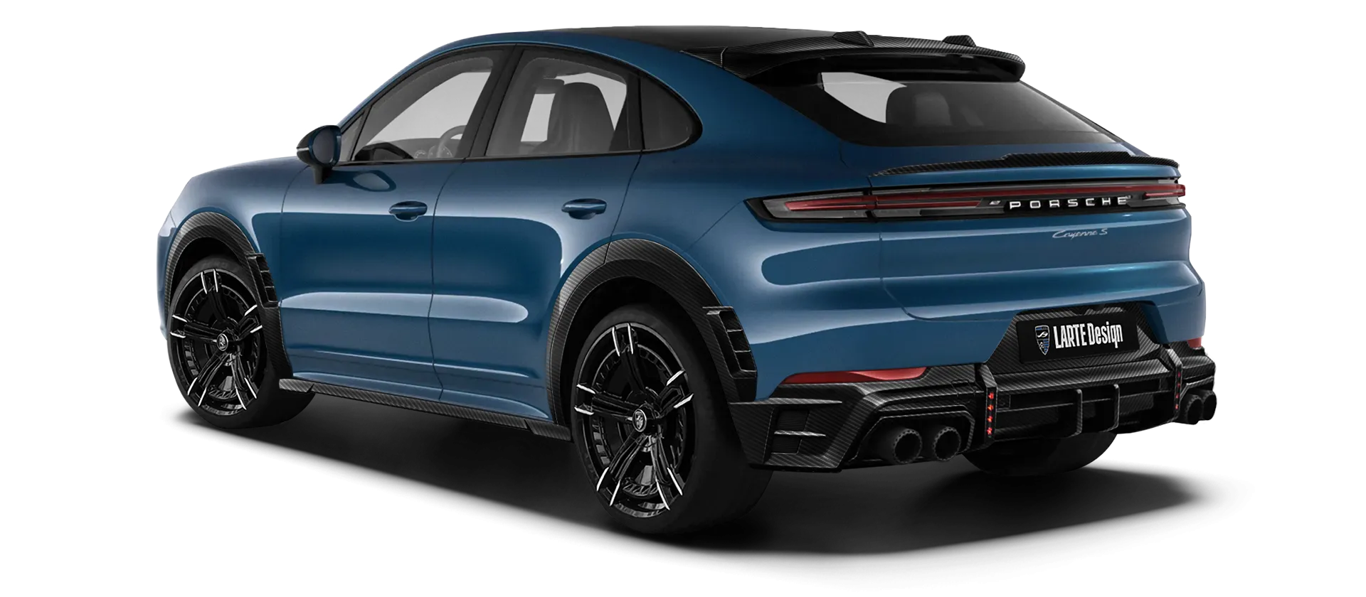 PORSCHE CAYENNE S COUPE 2024 - 2026 в цвете Mantego Blue с карбоновым тюнингом