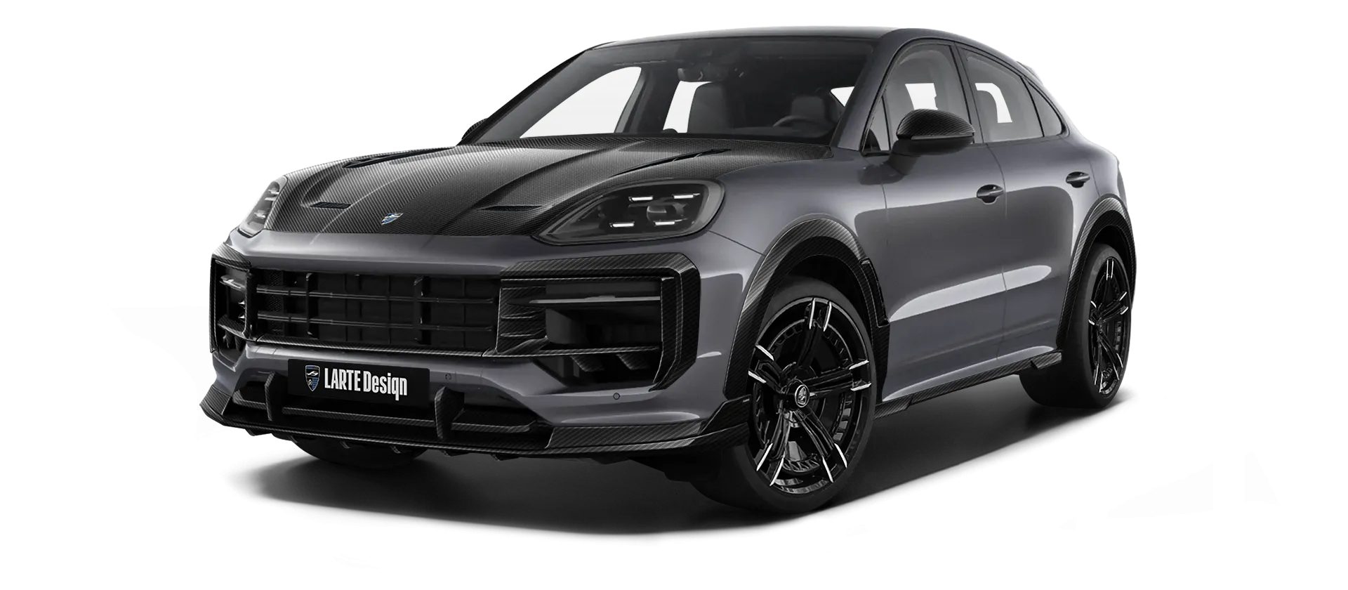 PORSCHE CAYENNE S COUPE 2024 - 2026 в цвете Quartz Grey с карбоновым обвесом